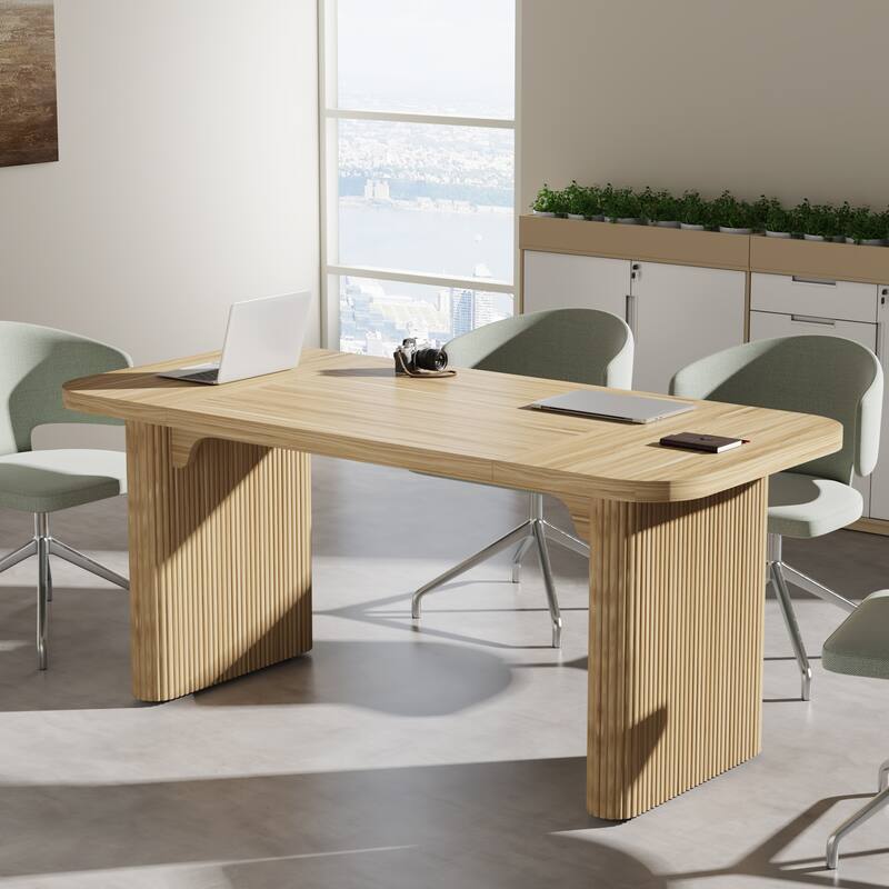 62.99'' W Modern Executive Desk Simple Computer Desk with Engineered Wood Top and Legs