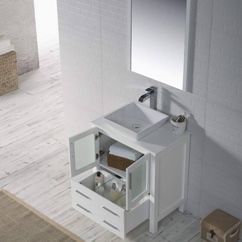 Blossom Sydney 30" Bathroom Vanity with Ceramic Vessel Sink and Mirror