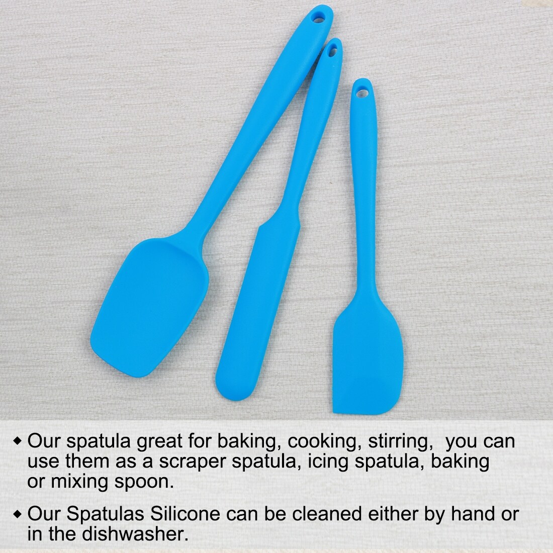 3pcs Silicone Spatula Heat Resistant Rubber Scraper for Cooking Baking - 3  Pcs - On Sale - Bed Bath & Beyond - 31224867