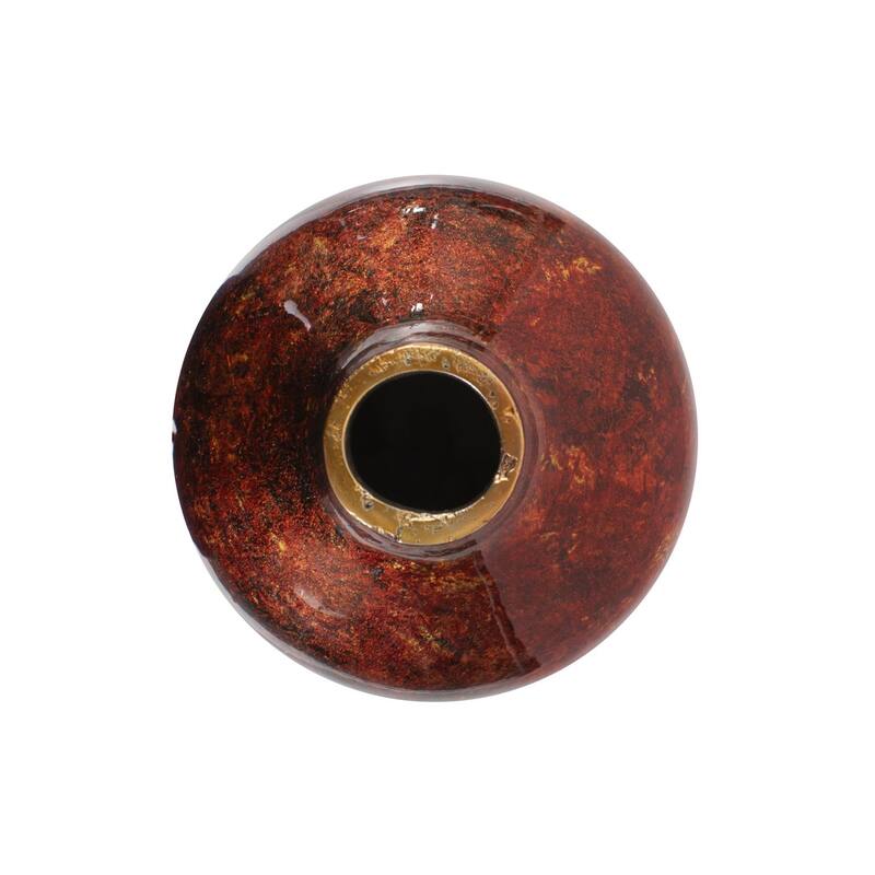 Sharma Crimson Gold Slanted Vase Large