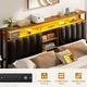 preview thumbnail 31 of 67, Upholstered Bed Frame with Storage Shelving, Platform Beds with Charge Station and LED Lights
