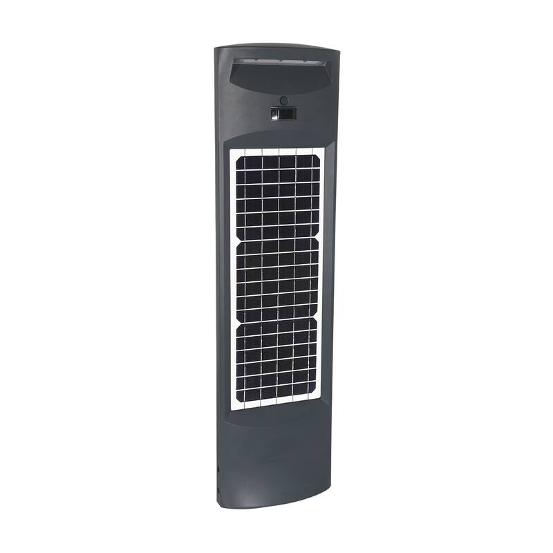 Gama Sonic Solar Pillar Gray Motion Sensing LED Bollard Pathway Light
