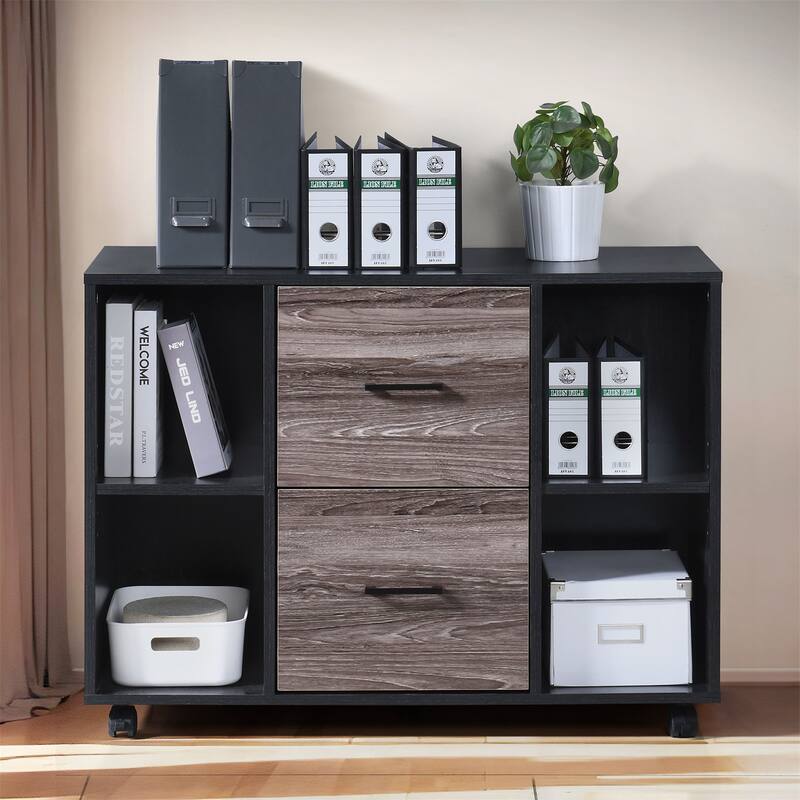 2-Drawer Wood 35.43 in. W Lateral File Cabinet