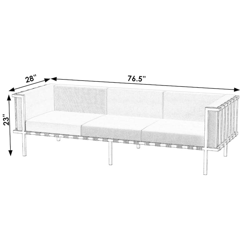 Norway Outdoor Patio Sofa with Cushions