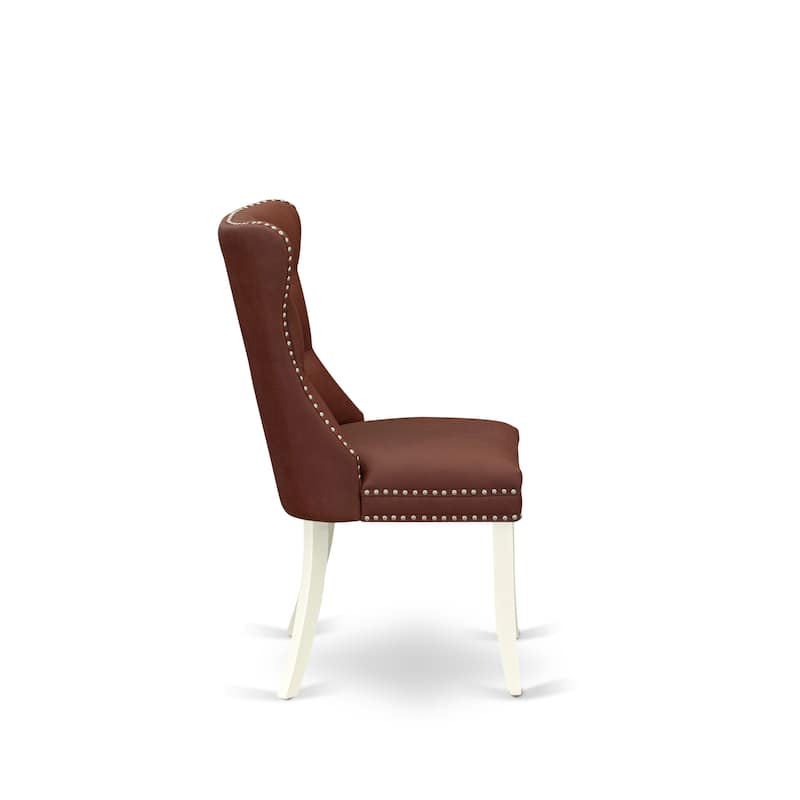East West Furniture Dining Set Consists of a Rectangle Kitchen Table and Chairs, Linen White (Pieces Options)