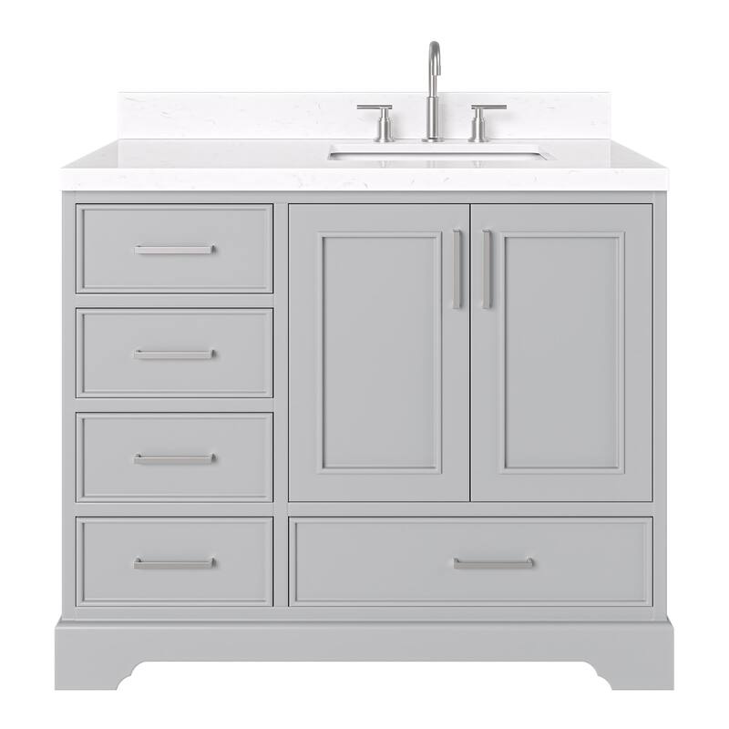 Ariel M042SRCQRVO Stafford 42" Free Standing Single Basin Vanity Set - Grey
