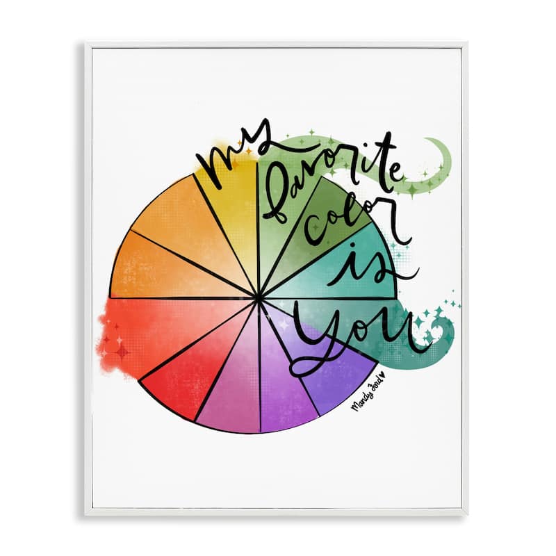 Stupell Favorite Color Is You Framed Giclee Art Design By Mandy Ford Art + Illustration - 11 x 14 - White