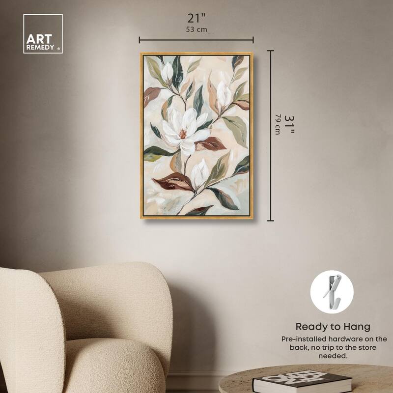 Soft Magnolia I Canvas by Art Remedy