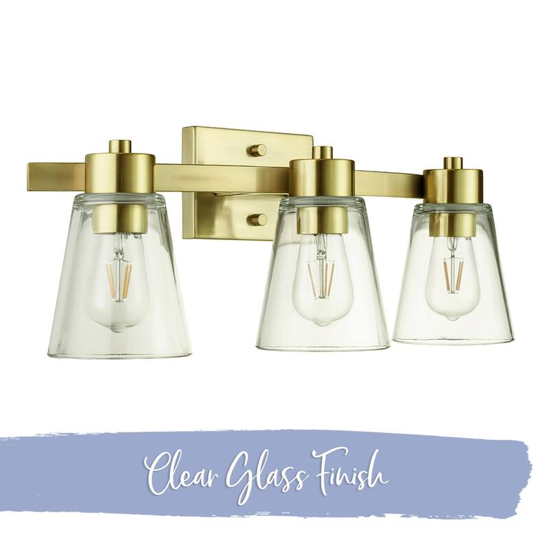 Prominence Home Fairendale Traditional Farmhouse Bathroom Vanity Light, Soft Gold - Soft Gold