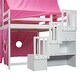 preview thumbnail 11 of 22, Wooden Full Size Loft Bed with Tent and Tower