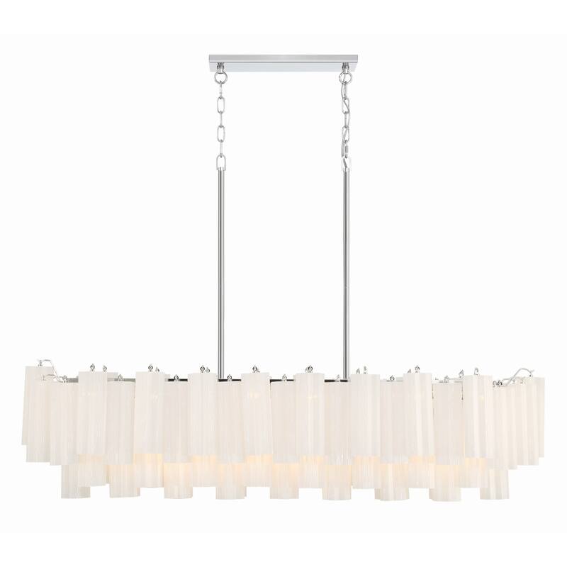 Crystorama Lighting Group ADD-317-WH Addis 14 Light 52" Wide Crystal - Polished Chrome