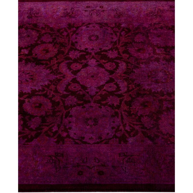 Overdyed One-of-a-Kind Hand-Knotted Area Rug - Red - 2' 7" x 9' 6"