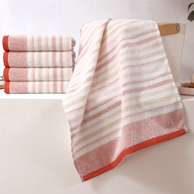 Striped Pattern Hand Towels 13" x 27" Cotton Soft Absorbent Hand Towel Home Decorative Bathroom Towels for Face Hair