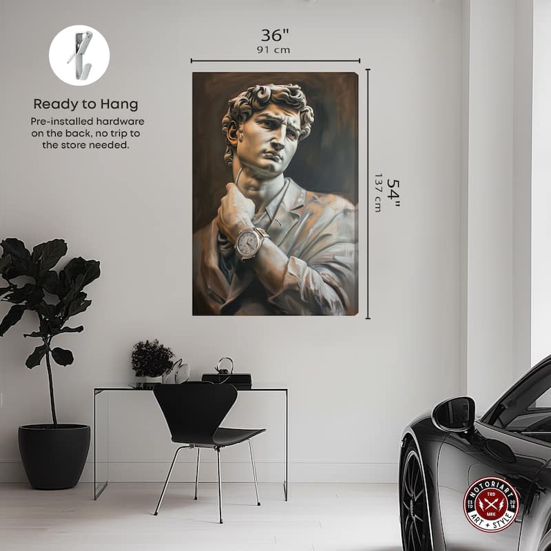 Notoriart Classy Sculpture Gallery Wrapped Men Style 1 Piece Canvas Wall Art