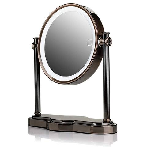 Ovente Tabletop Makeup Mirror with 5X/10X Magnification