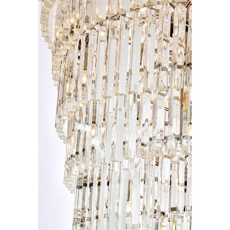 Indigo Home 48 inch spiral crystal chandelier
