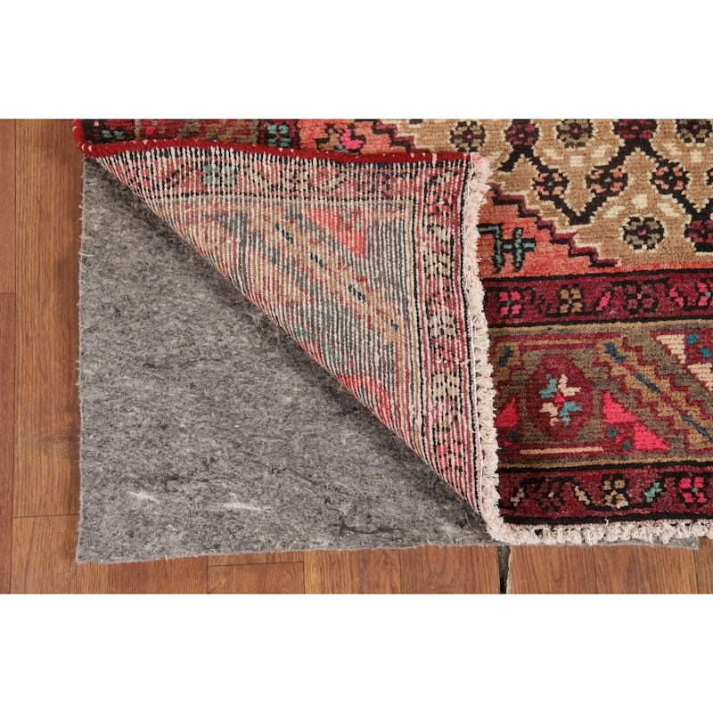 Geometric Koliaei Persian Vintage Runner Rug Handmade Wool Carpet - 3'6" x 9'9"