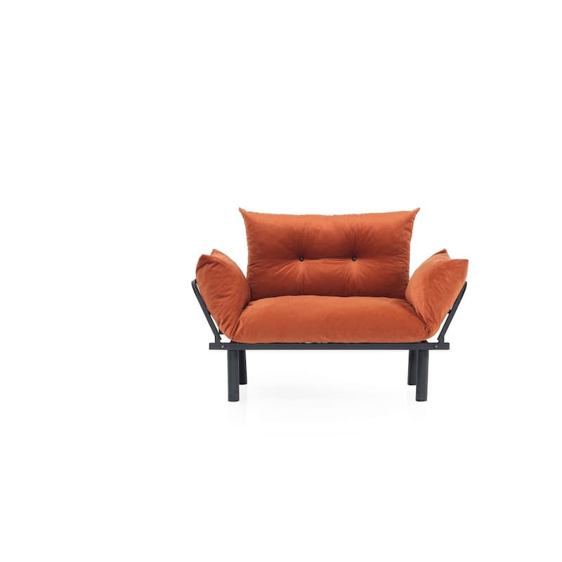 Metal Legs Futon Loveseat