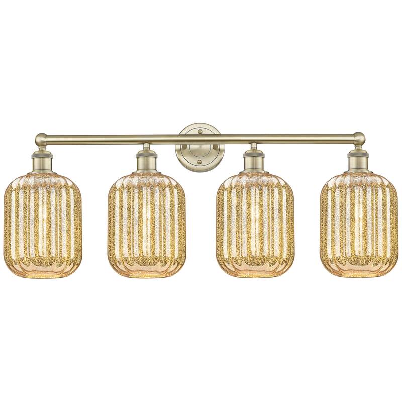 Innovations Lighting 616-4W-14-34 Preston Vanity Preston 4 Light 34" - Antique Brass / Mercury
