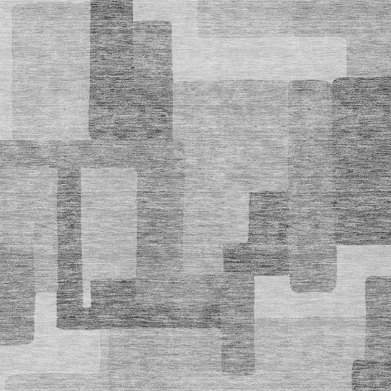 HomeRoots Abstract Transitional Rectangle Outdoor Rug
