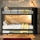 preview thumbnail 2 of 10, Metal Twin Size Metal Loft Bed Bunk Bed with Drawers,big bookshelf
