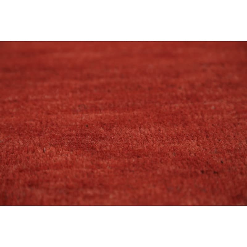 Gabbeh Modern Rug Hand-Knotted Bedroom Wool Carpet - 3'11" x 6'0"