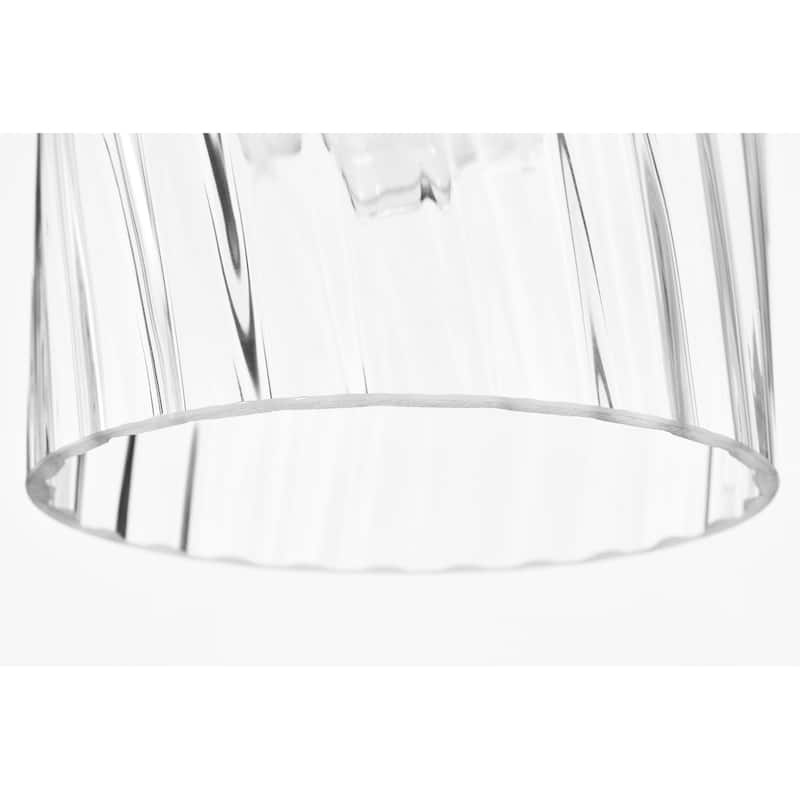 Brushed Nickel 1-Light 5 inch Mini Pendant with Clear Swirl Glass Shade