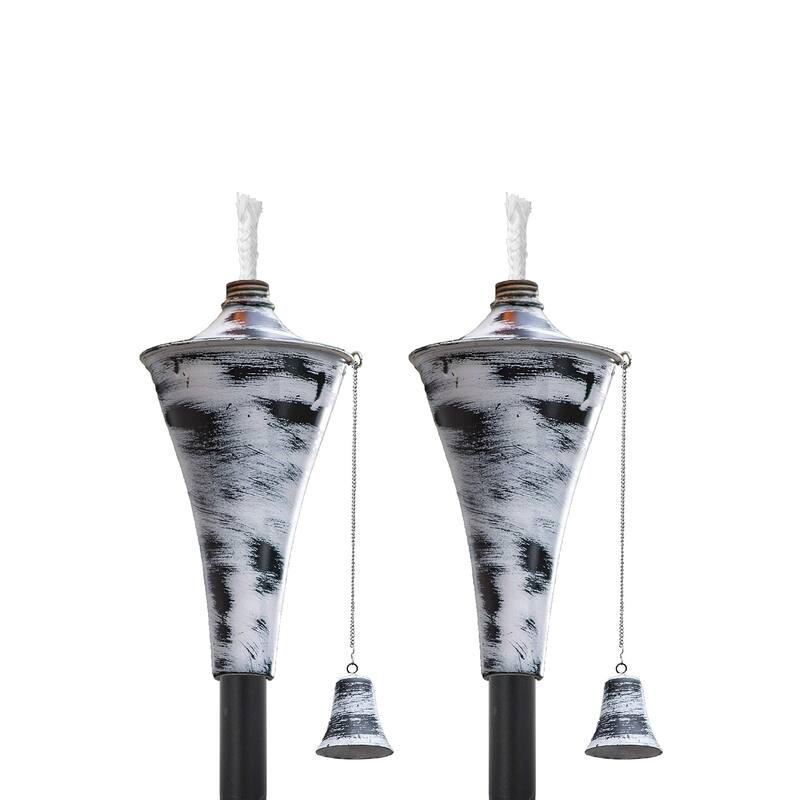 Oahu Tiki Torch - Whitewash - 2 Pack
