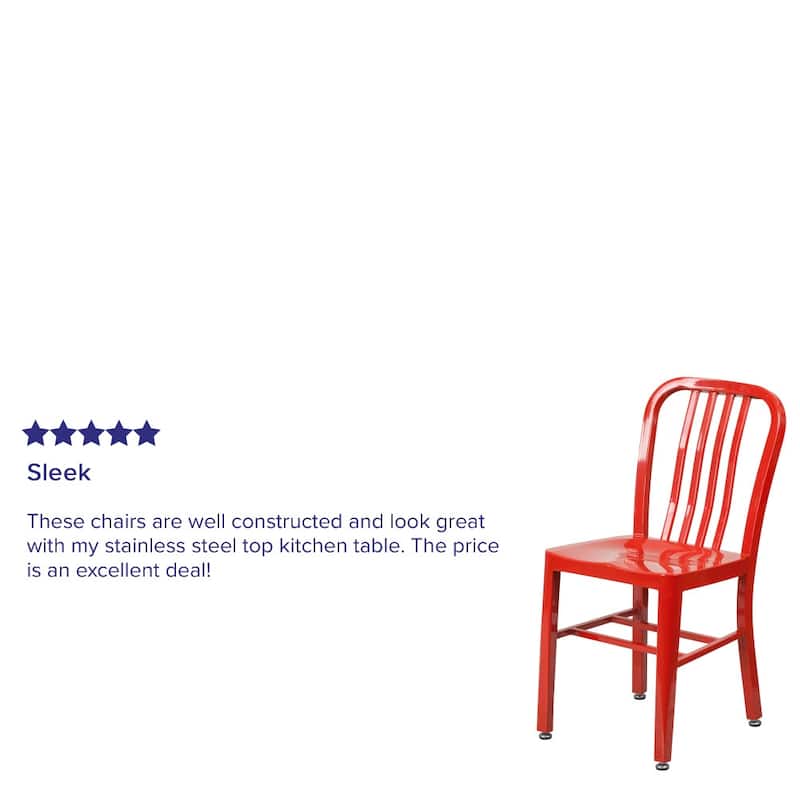 2 Pack Metal Indoor-Outdoor Chair