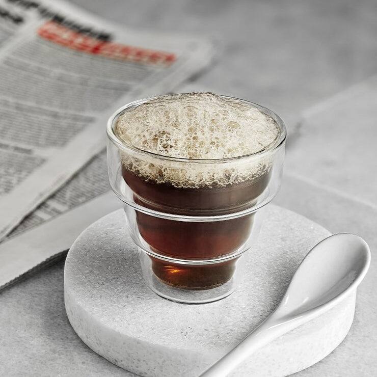 JoyJolt Palo Double Wall Espresso Glasses, 3 Oz