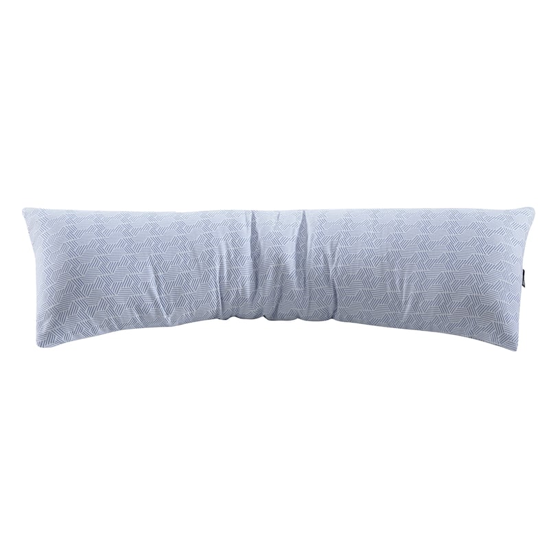 Smithsonian Sleep Cool Gel Memory Foam Body Pillow With Cooling Cover - Blue