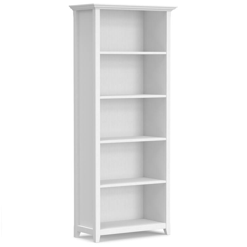 WYNDENHALL Halifax 30" Wide Solid Wood Transitional 5 Shelf Bookcase - 30"w x 14"d x 70" h