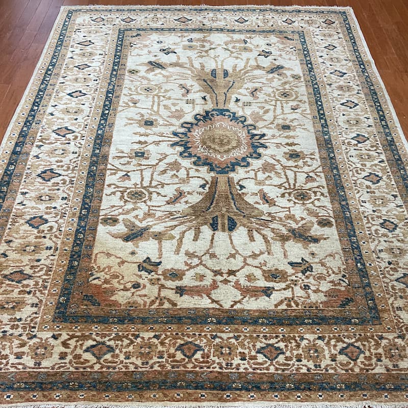 HERAT ORIENTAL Handmade Oushak Wool Rug - 6'2" x 8'1