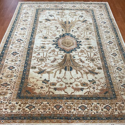 HERAT ORIENTAL Handmade Oushak Wool Rug - 6'2" x 8'1