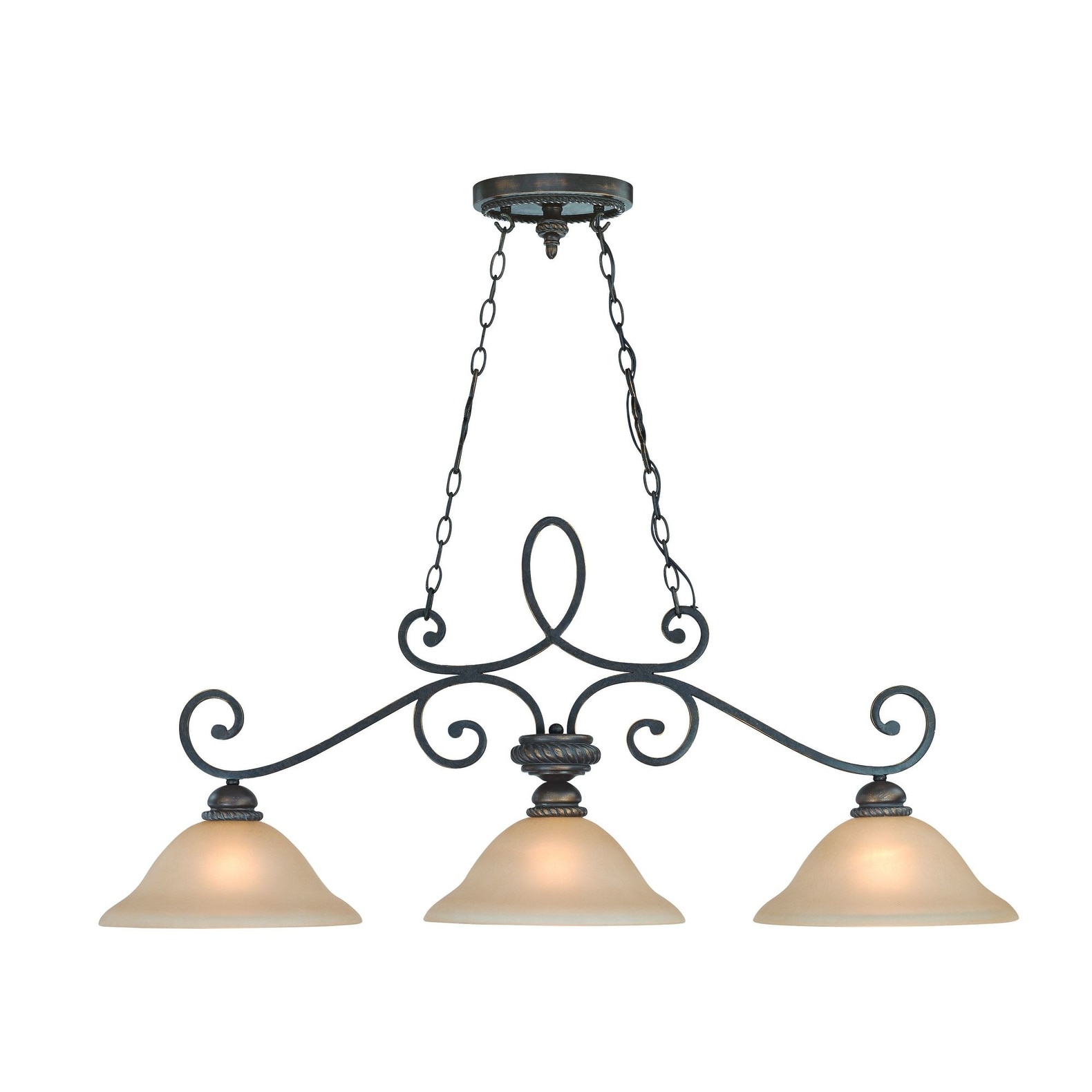 Craftmade 25233  Highland Place 3 Light Linear Chandelier - 46" Wide - Chandeliers For Bedrooms by Overstock.com
