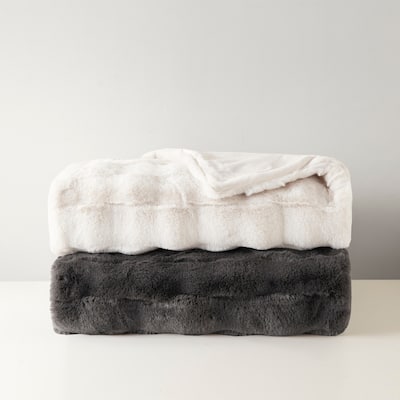 Madison Park Camille Faux Fur Throw
