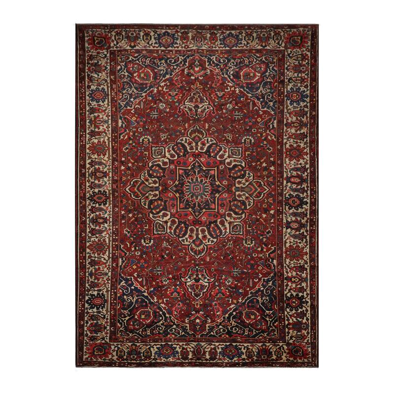 Hand Knotted Bhakhtiari Rust,Ivory Wool Traditional Oriental Area Rug - 11' 4'' x 16' 1''