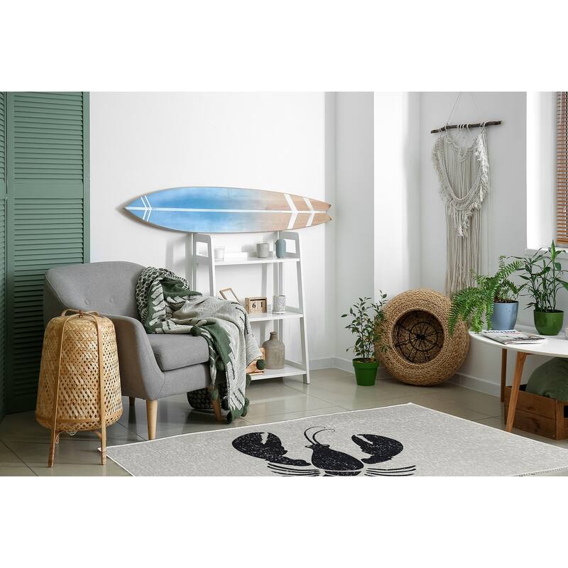 Lobster Nautical Chenille Rug