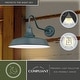 preview thumbnail 3 of 7, VAXCEL Dorado 1-Light Hunter Green and White Dusk to Dawn Sensor Farmhouse Outdoor Wall Sconce, Gooseneck Shade, Dark Sky