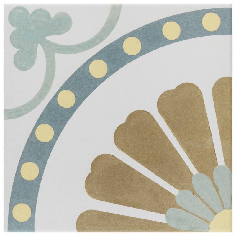 Merola Tile Revival Ring 7-3/4" x 7-3/4" Ceramic Floor and Wall Tile