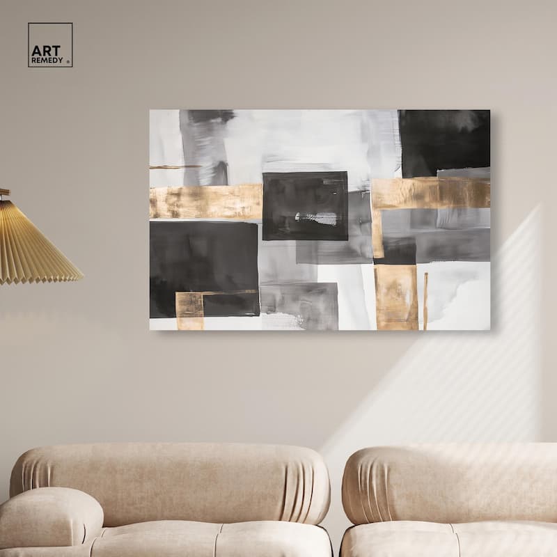 Graphite and Glimmer I Canvas by Art Remedy, Gallery Wrapped