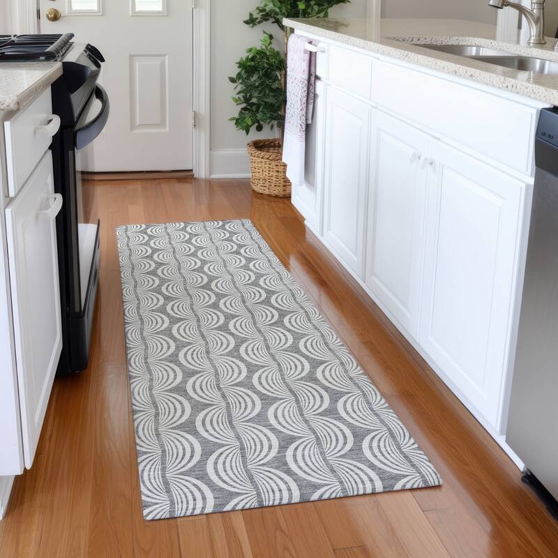 Premium Washable Super Soft Transitional Scallop Mayfield Rug - Gray - 2'3" x 7'6"
