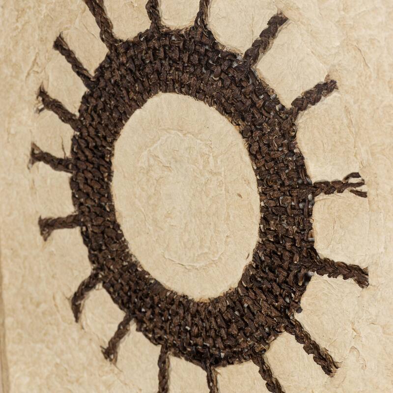 HUJI Handmade Paper Mache Art Brown Shadow Box Wall Decor Handmade Wall Art For Bathroom Bedroom Living room Office