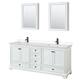 Option White / Carrara Cultured Marble Top / Matte Black