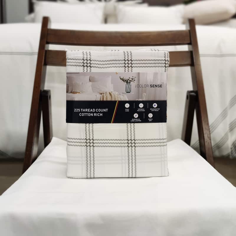 Color Sense Cotton 225TC Silky Wrinkle Resistant Sheet Set