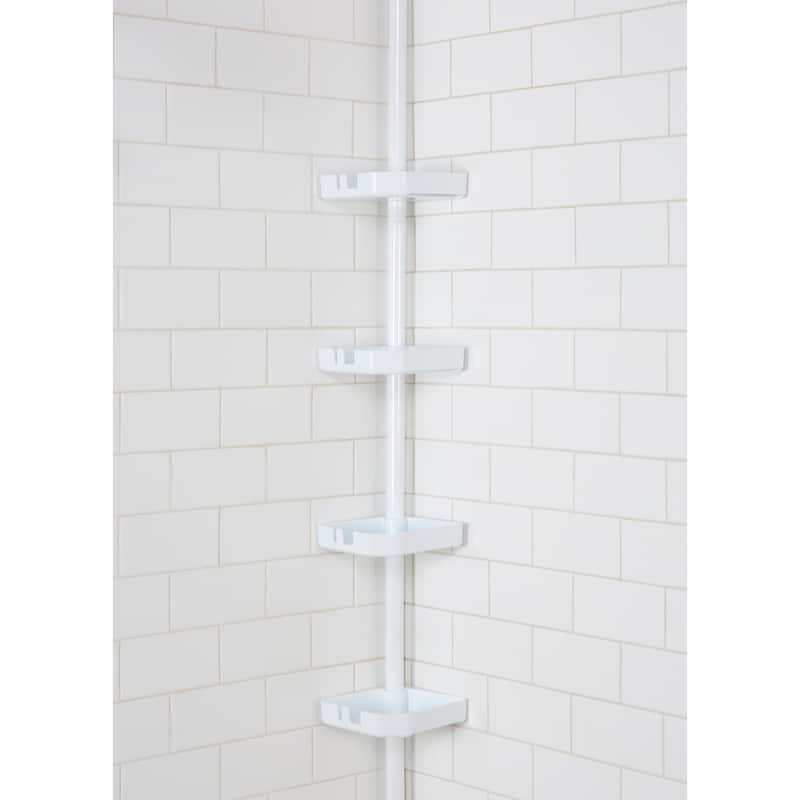 Bath Bliss 4 Tier Tension Corner Shower Organizer Caddy