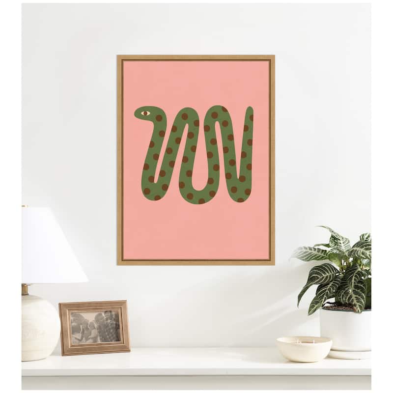 Kate and Laurel Snake by Laura Moss Framed Canvas Wall Art Print