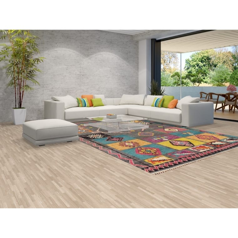 Geometric Plush Moroccan Oriental Area Rug Handmade Wool Carpet - 8'11" x 12'6"