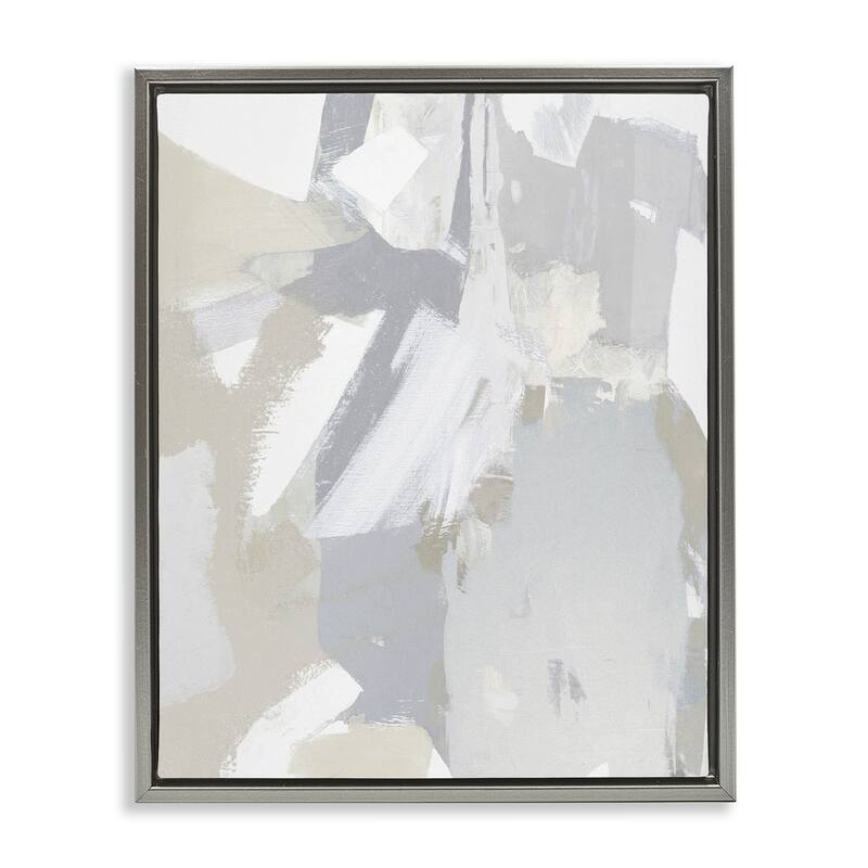 Stupell Neutral Tones Grey & Beige Framed Floater Canvas Wall Art Design By Rachel Springer - 25 x 31 - Grey