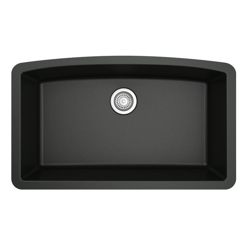 Karran Undermount Quartz 32 in. Single Bowl Kitchen Sink Kit